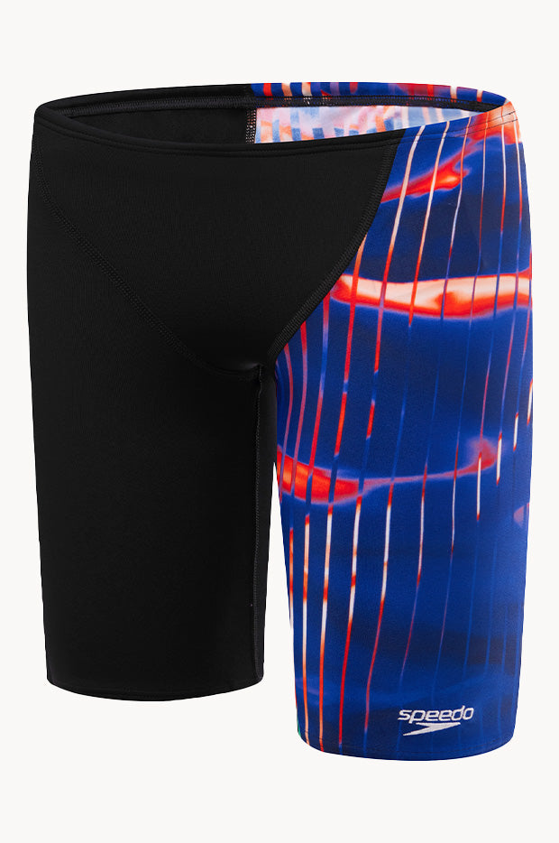 Speedo - Boys Linear Lava Jammer - Black/Blue | Swimwear Galore US