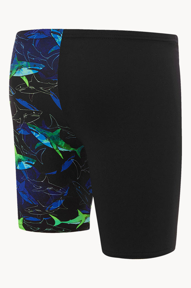 Speedo - Toddler Boys Shark Jammer - Black/Blue | Swimwear Galore AU