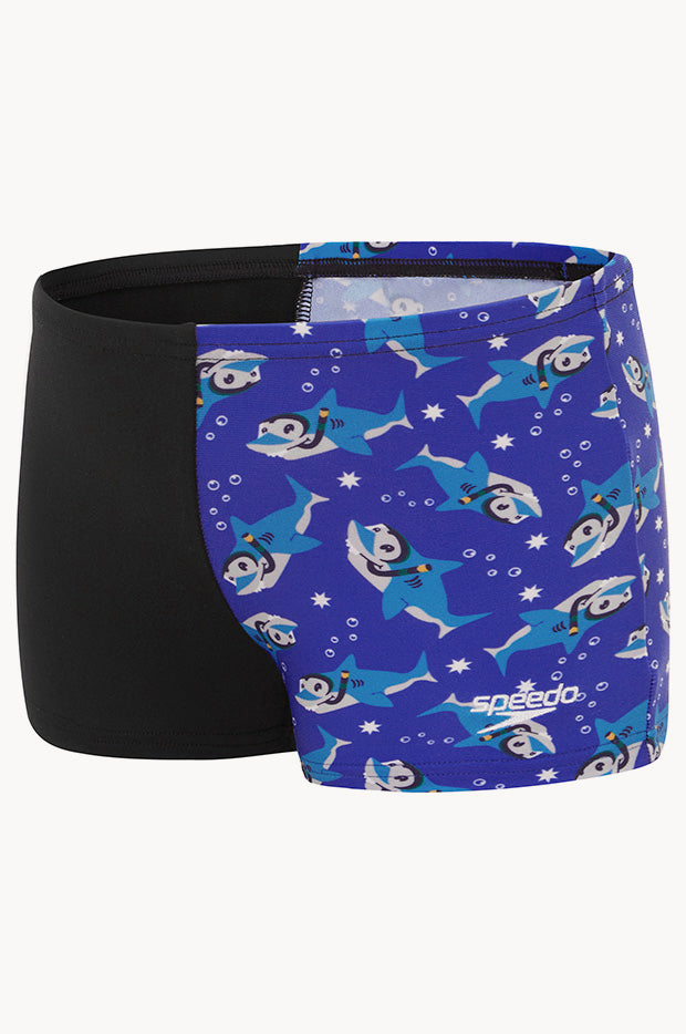 Speedo - Boys Shark Digital Printed Aquashort - Black/Blue | Swimwear ...
