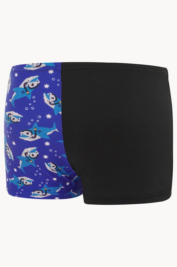 Speedo - Boys Shark Digital Printed Aquashort - Black/Blue | Swimwear ...