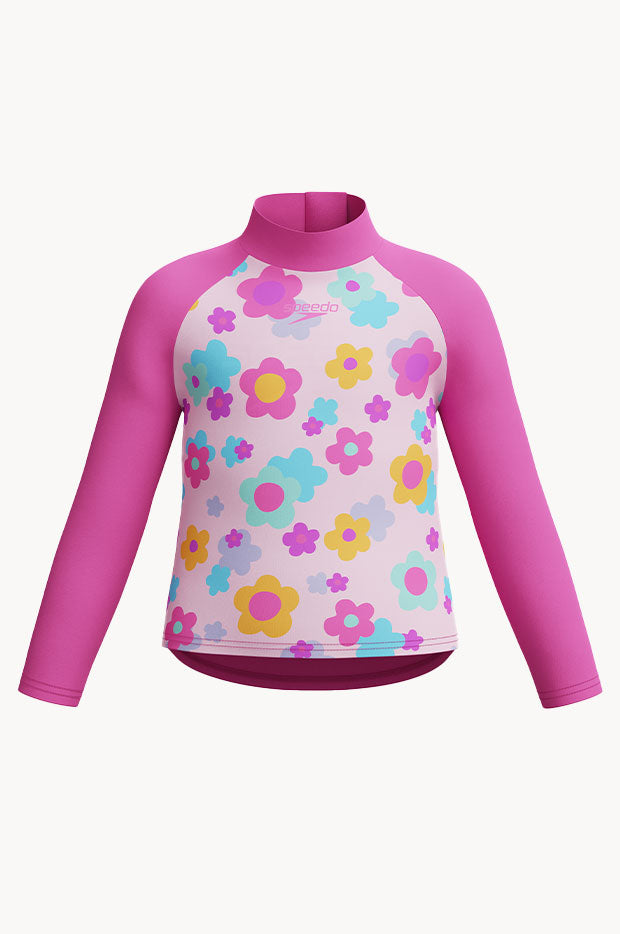 Girls Print Long Sleeve Suntop