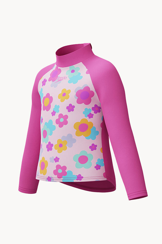 Girls Print Long Sleeve Suntop