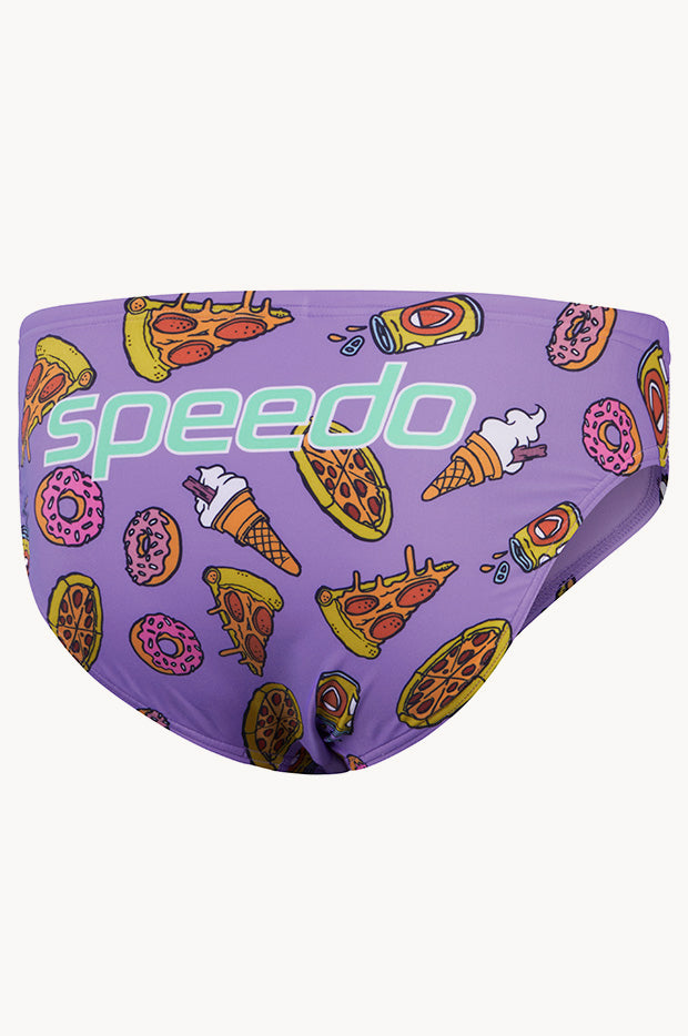 Speedo Mens Rude Not Too Escape Brief Purple Swimwear Galore AU