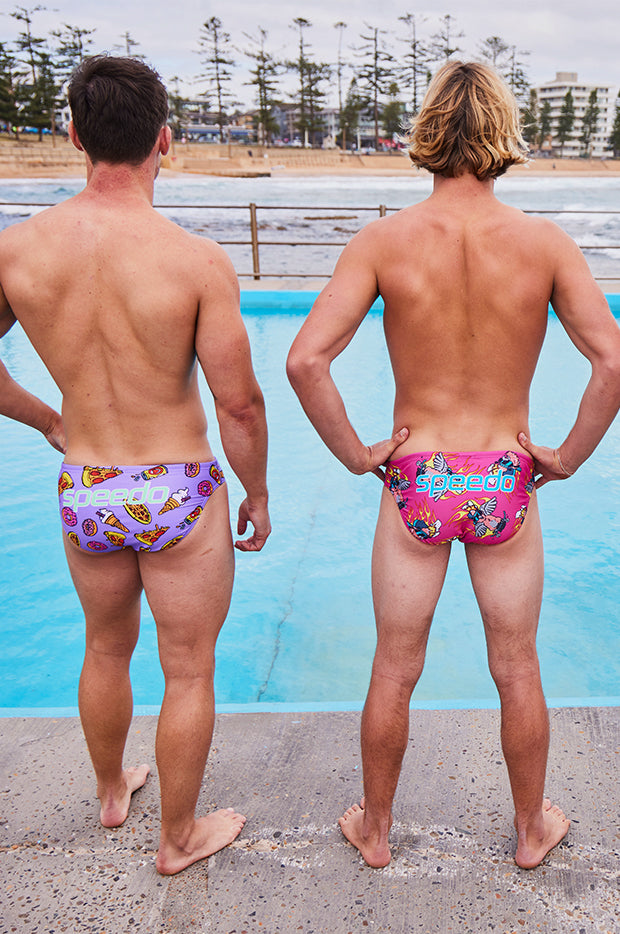 Mens Rude Not Too Escape Brief 12 PURPLE - Main Image