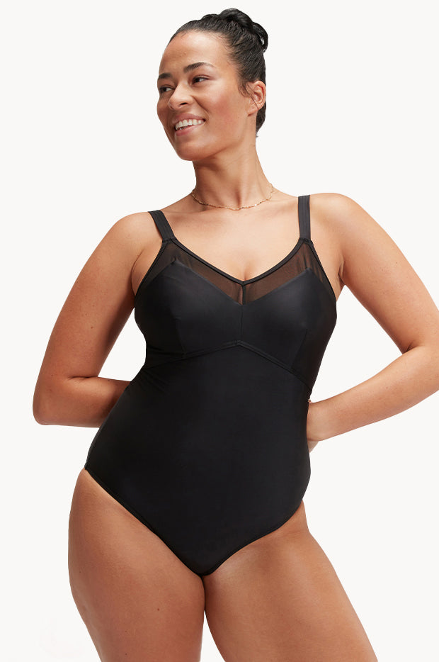 Shaping Mesh Detail One Piece