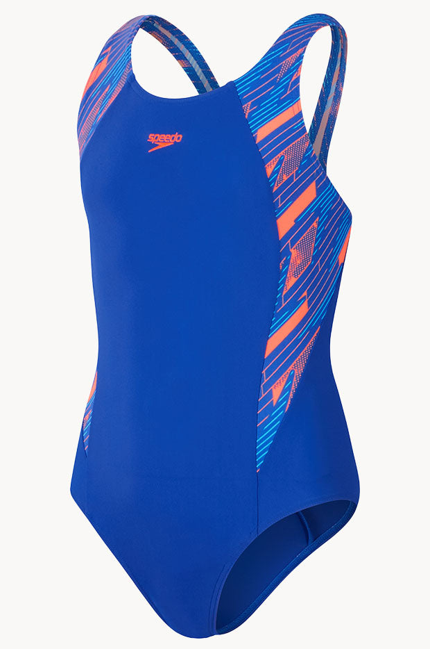 Ga voor een stijlvolle look met Speedo Damesbadpak HyperBoom - Marineblauw/Roze Ga voor een stijlvolle look met Speedo Damesbadpak HyperBoom - Marineblauw/Roze