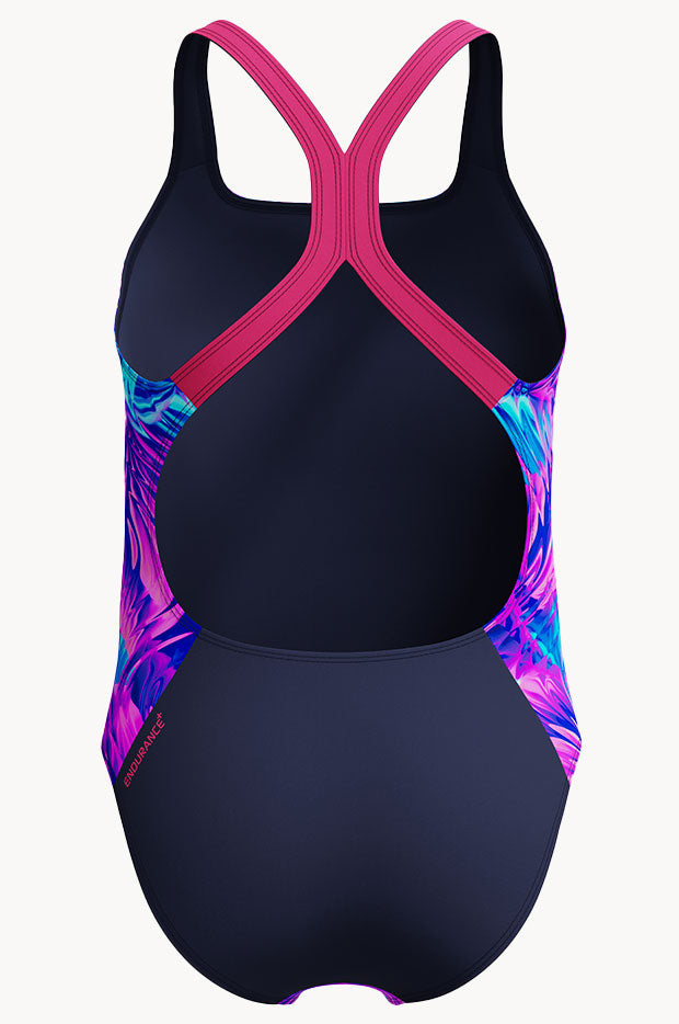 Girls Allover Print Powerback One Piece