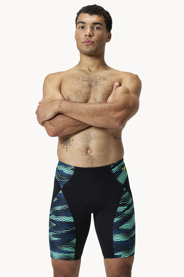 Speedo Mens Max Compression Jammer Black/Arctic | Swimwear Galore US