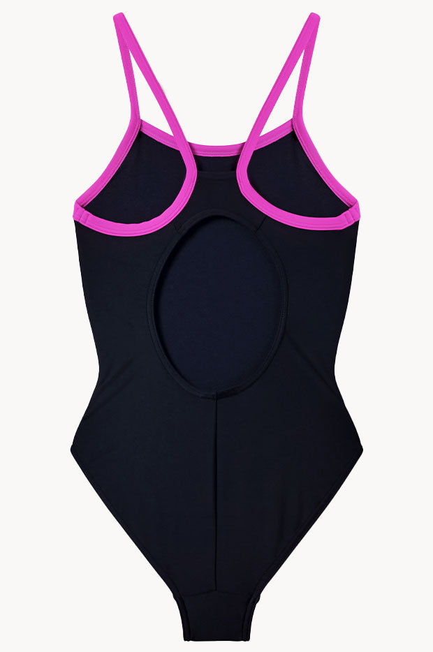 Girls Placement Thinstrap Muscleback One Piece