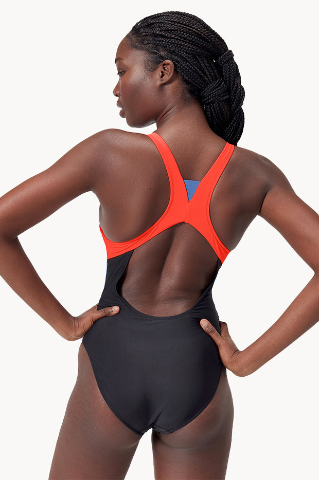 Colourblock Zip One Piece