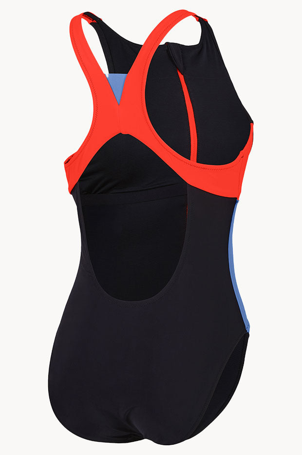 Colourblock Zip One Piece