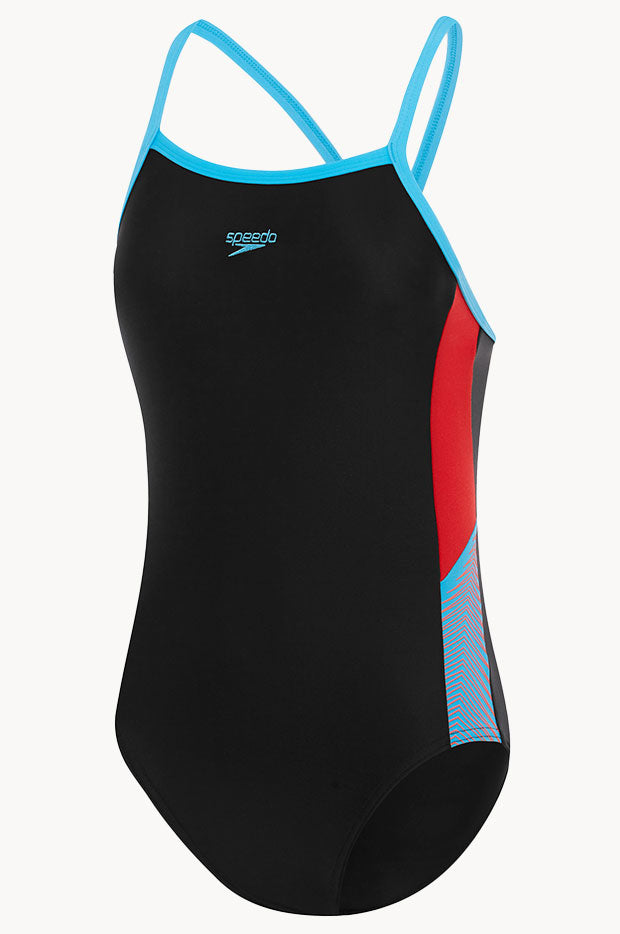 Girls Dive Thinstrap Muscleback One Piece Swimwear Galore