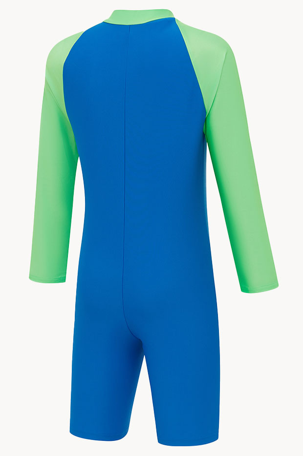 Boys Splice Long Sleeve Sunsuit