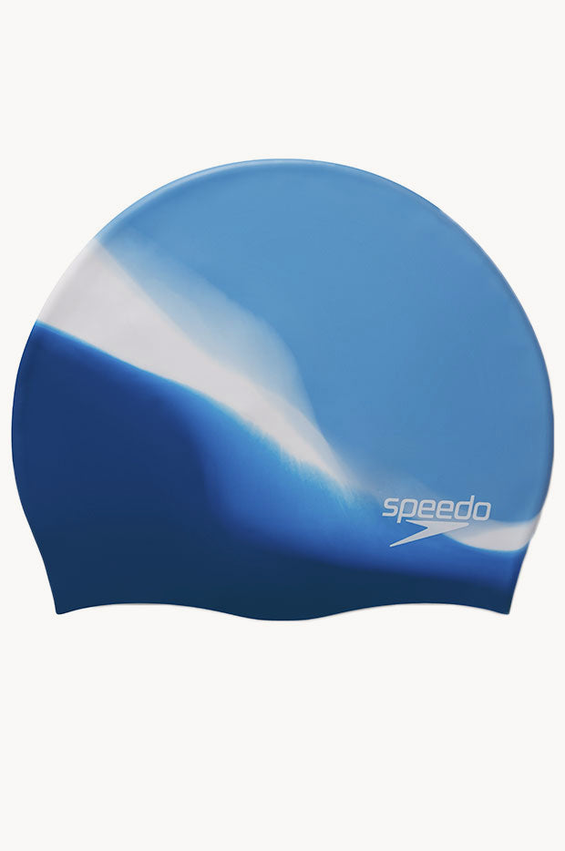 Speedo Multi Colour Silicone Cap Blue White Swimwear Galore US