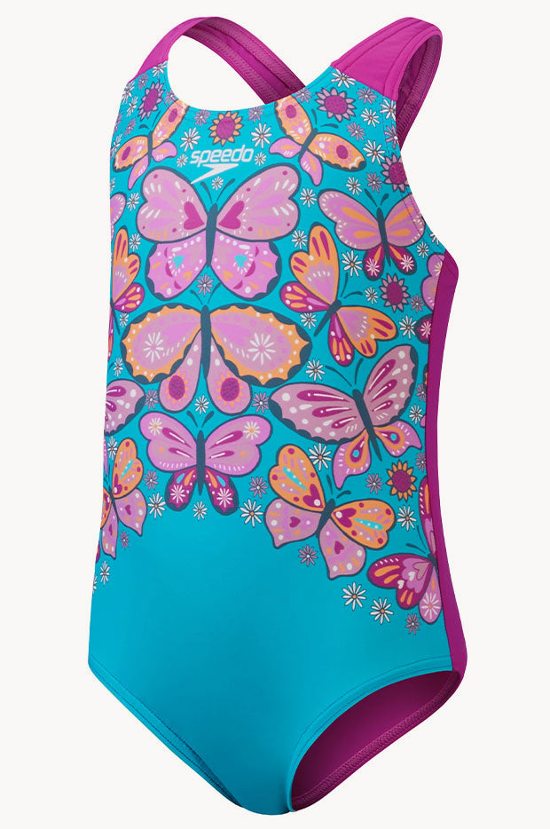Toddler Girls Butterfly Digital Placement One Piece