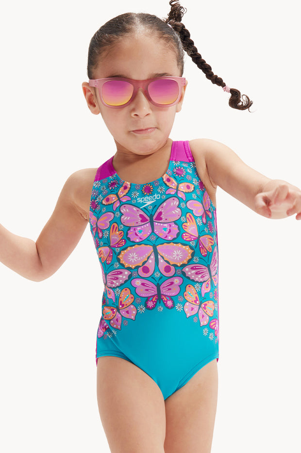 Toddler Girls Butterfly Digital Placement One Piece
