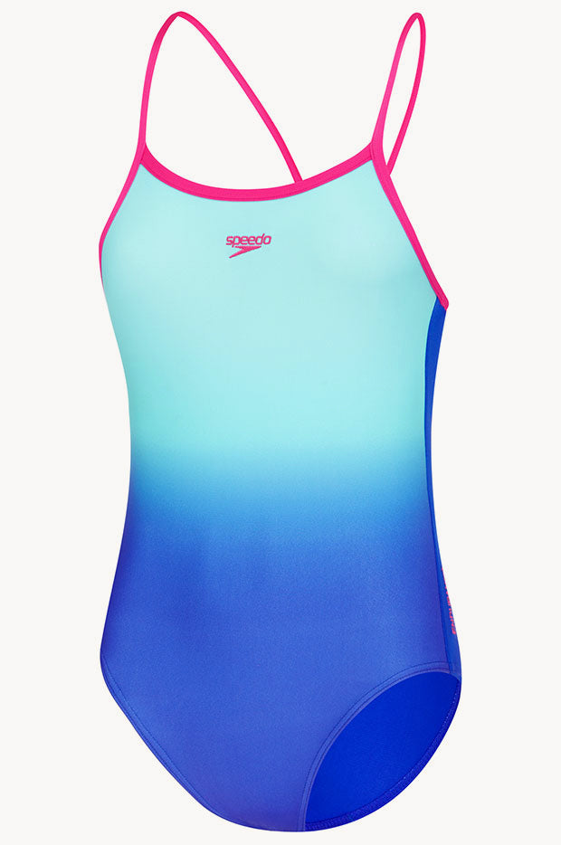Girls Ombre Thin Strap One Piece