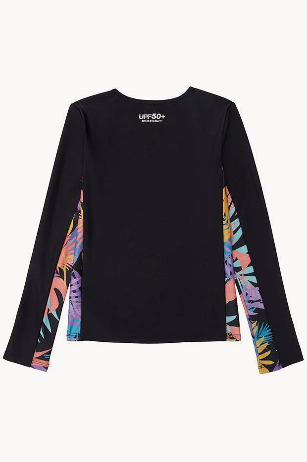 Girls Splice Long Sleeve Sunsuit main image 1