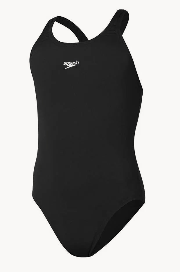 Speedo Girls Eco Endurance Medalist One Piece Black Swimwear Galore Au