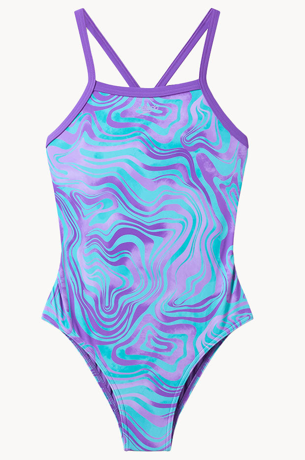 Girls Printed Thinstrap One Piece