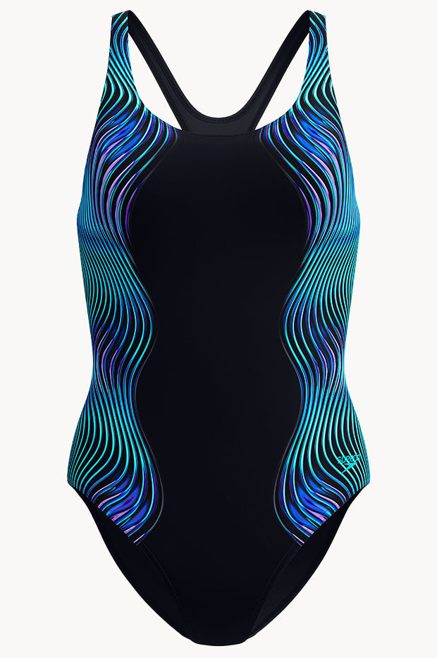 Engineered Print Butterfly Back One Piece