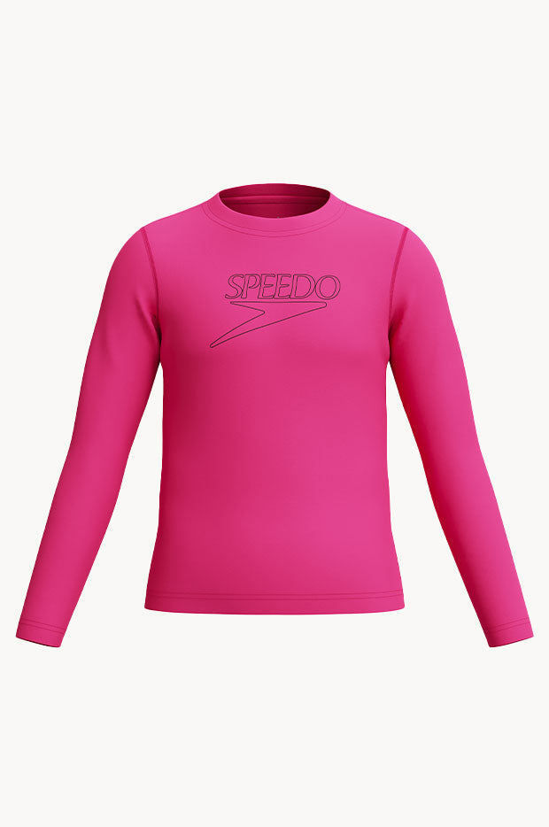 Girls Classic Logo Long Sleeve Suntop