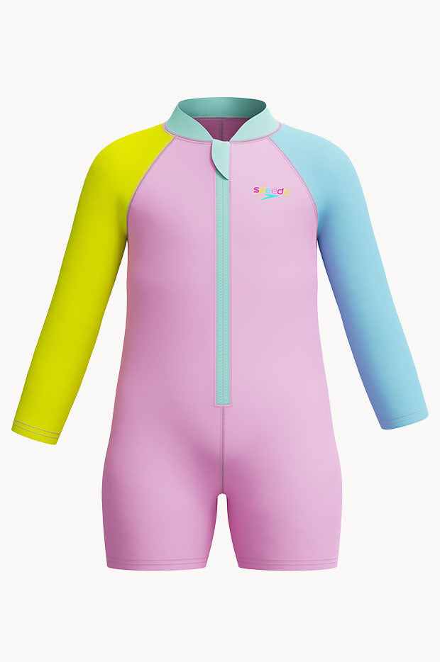 Girls Long Sleeve Zip Sunsuit
