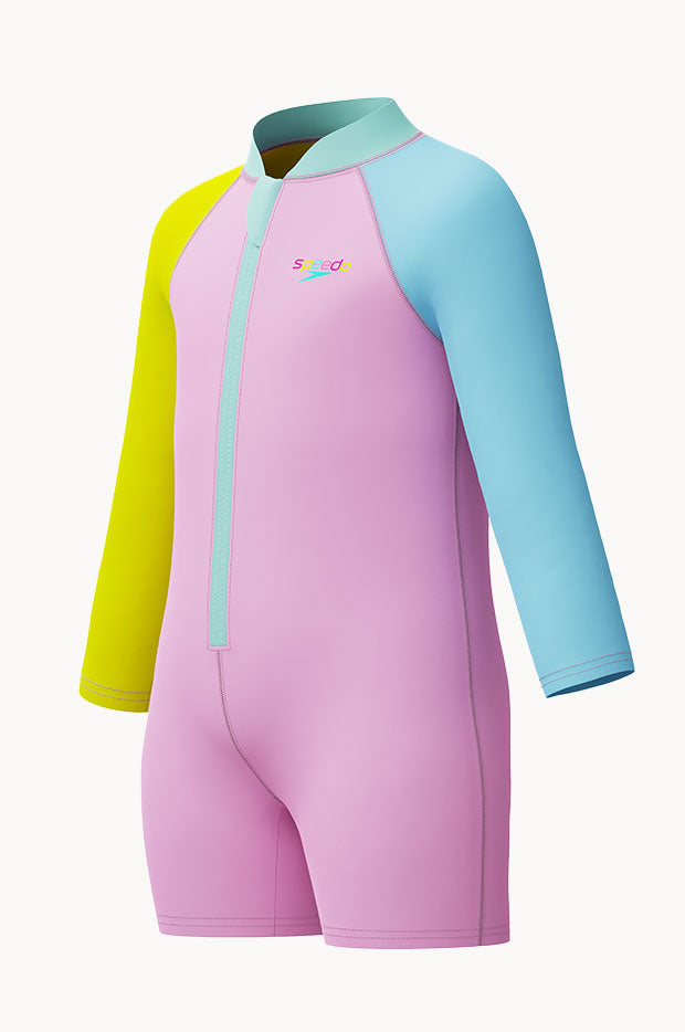 Girls Long Sleeve Zip Sunsuit