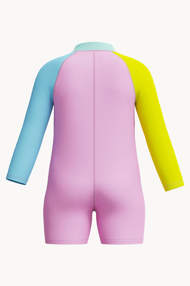 Girls Long Sleeve Zip Sunsuit