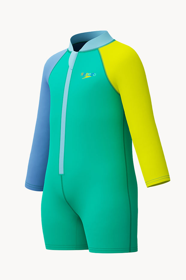 Boys Long Sleeve Zip Sunsuit