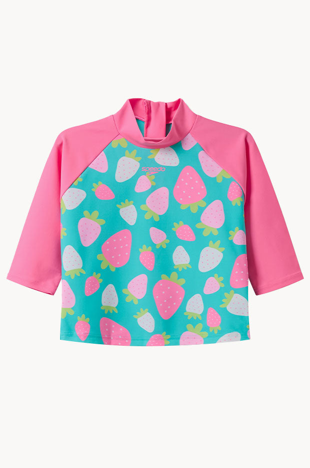 Girls Printed Long Sleeve Suntop