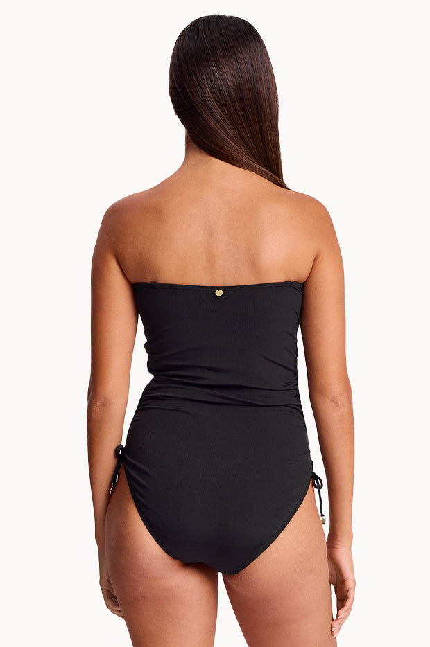 Atlas Tie Side Ruched Bandeau One Piece
