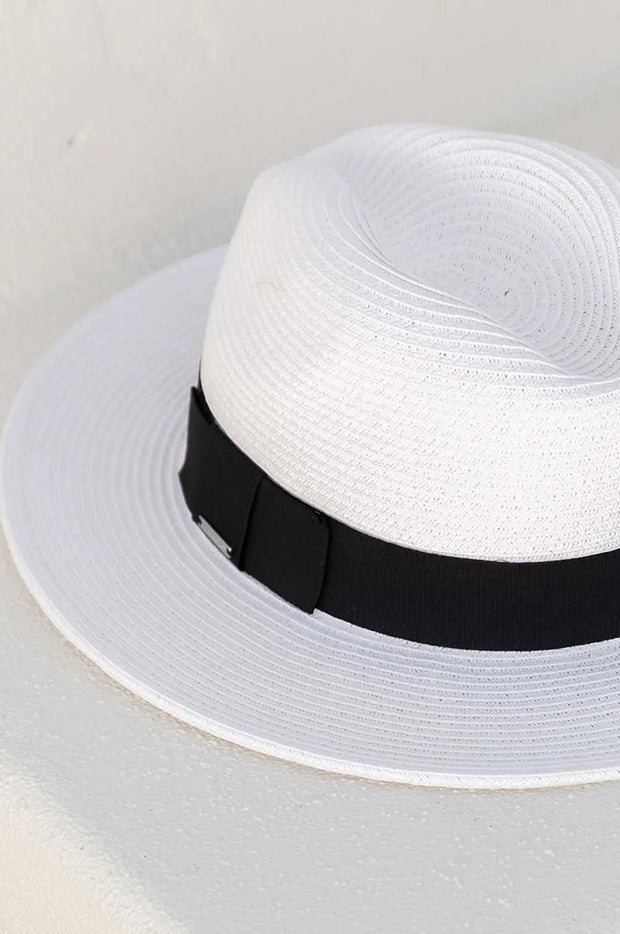 Paper Black Band South Beach Hat