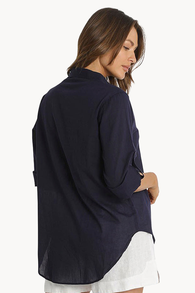 Slouch Tie Front Shirt