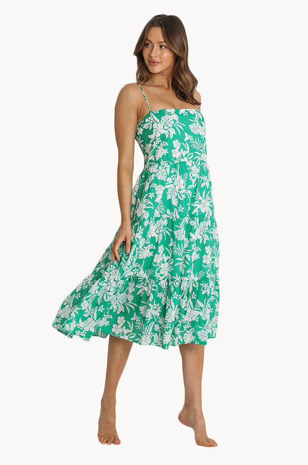 Island Girl Shoe String Midi Dress