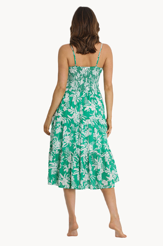 Island Girl Shoe String Midi Dress