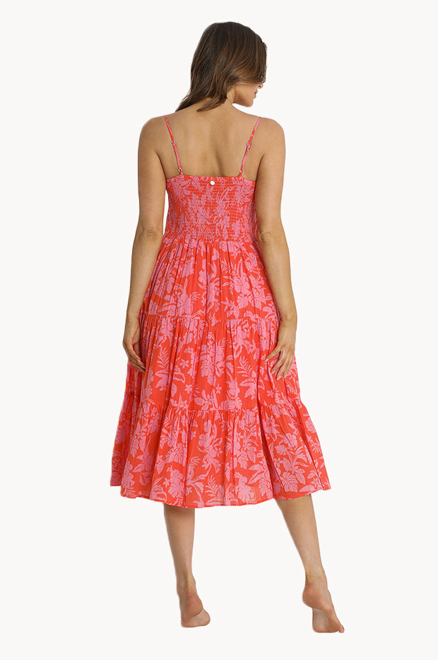 Island Girl Shoe String Midi Dress