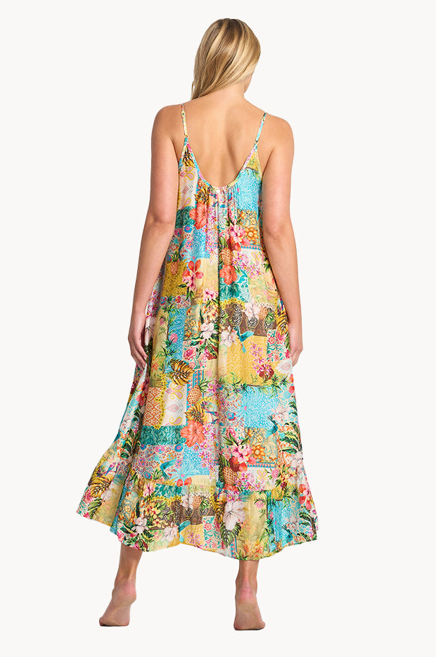 Papaya Scoop Maxi Dress