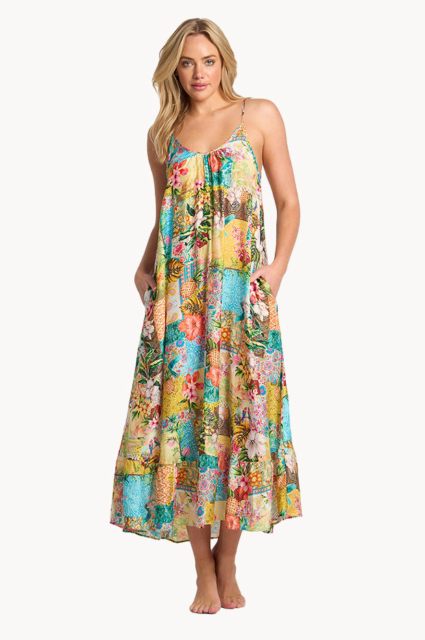 Papaya Scoop Maxi Dress