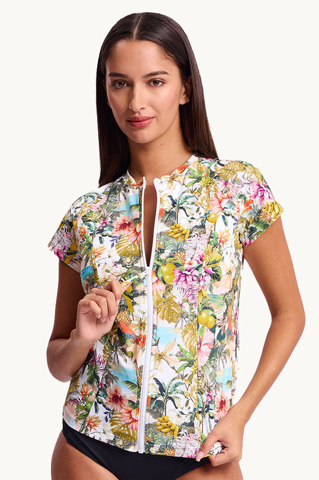 White Lotus Short Sleeve Suntop