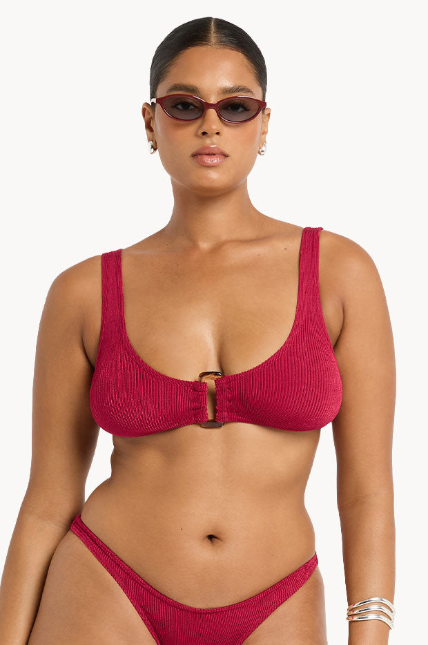 Shimmer Cord Ring Malibu Crop