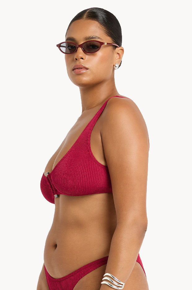 Shimmer Cord Ring Malibu Crop