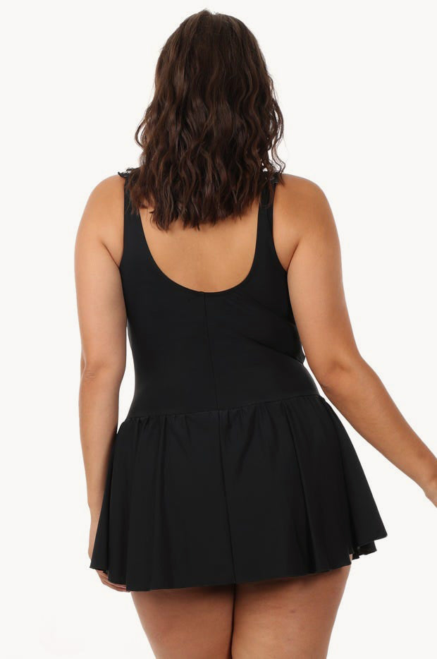 T.h.e. Swimwear Swim Dress + Black | Swimwear Galore US
