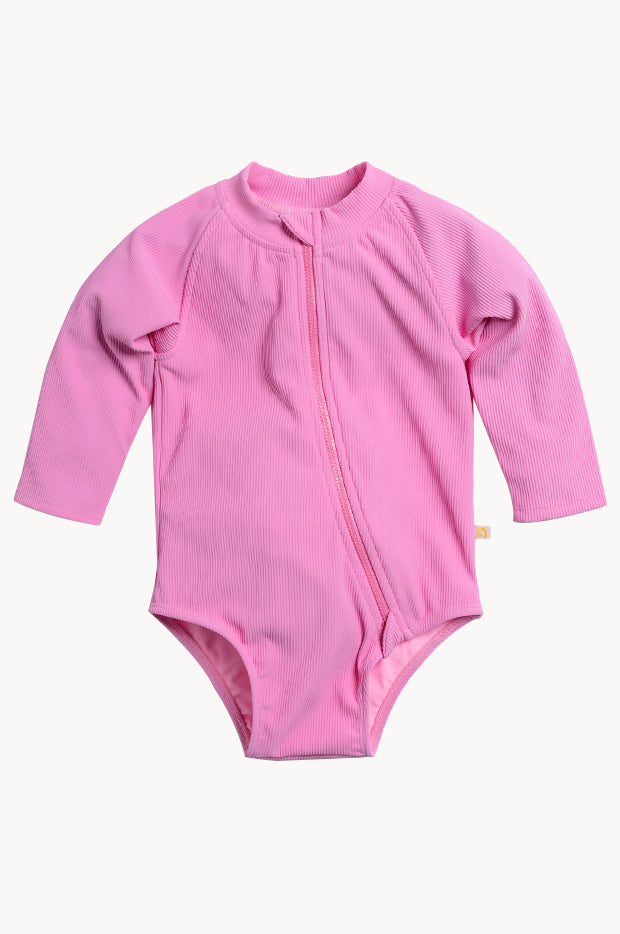Baby Girls Long Sleeve Zip Sunsuit