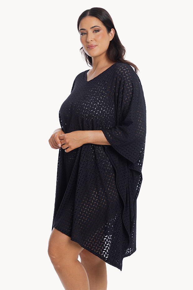 Plain Sheer Leaf Kaftan