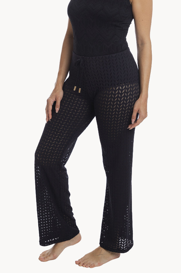 Plain Sheer Leaf Pant