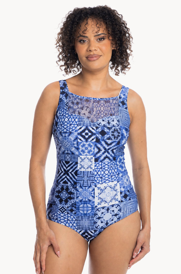 Oahu Mast Mesh High Neck One Piece