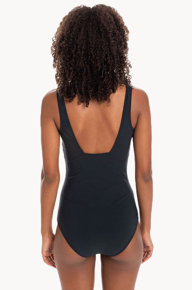Plain Binded Square Neck One Piece