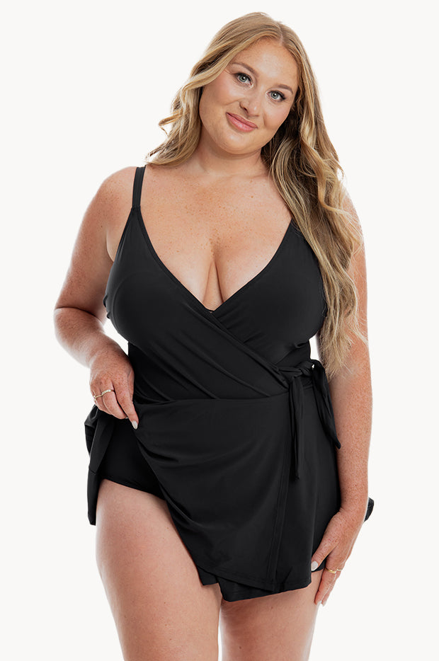 Cross Over Swim Dress