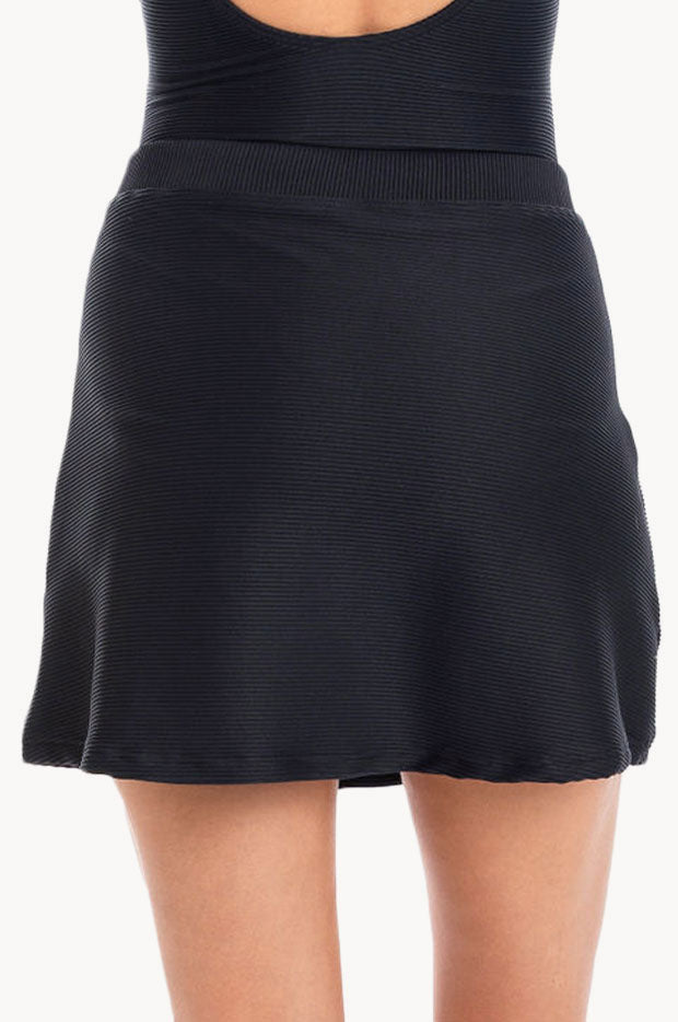 Plain Textured Swim Skirt
